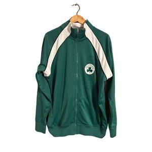 Rare Vintage Zipway Boston Celtics ☘️ Green and White Zip Up Sweat Jacket Mens L
